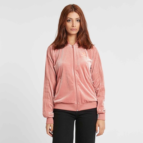 adidas Tops - Adidas Velvet Superstar Track Jacket Pink Size M